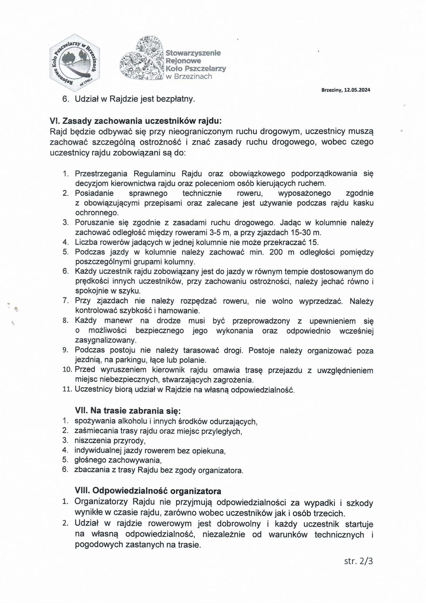 Regulamin rajdu 2